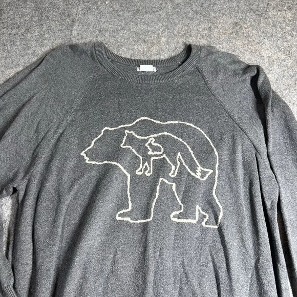 Co-operative Sweater Womens Small Food Chain Bear Fox Rabbit Farmer Outdoor - Picture 2 of 7